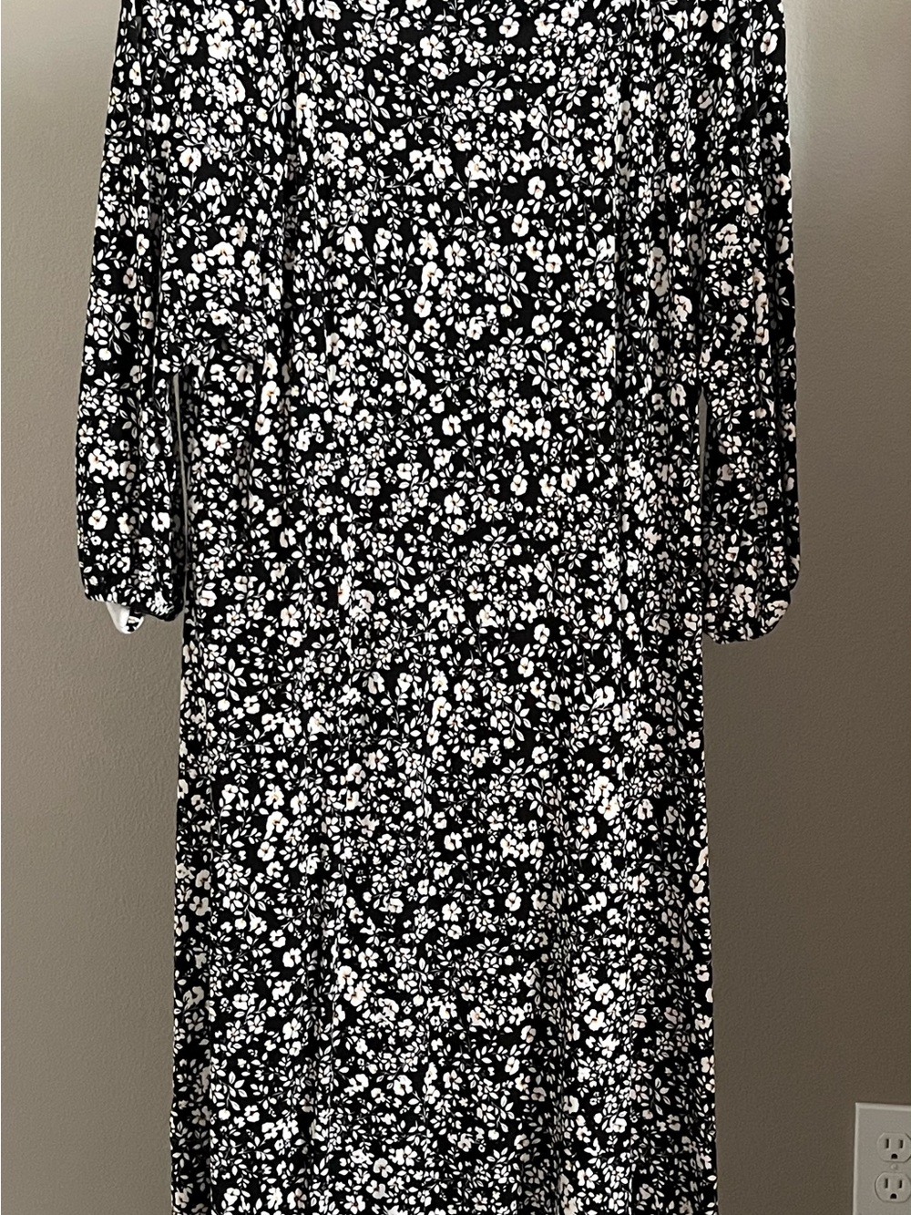 J.Jill Black, Yellow, & White Floral Midi Dress